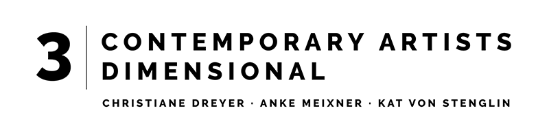 3 contemporary artists – 3 dimensional logo